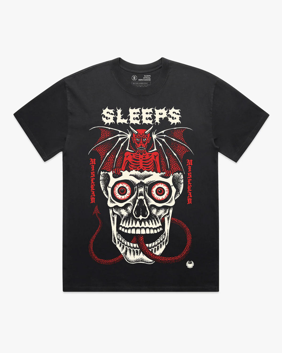 DEATH TRAITORS T-SHIRT - FADED BLACK