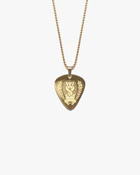 ENGRAVED PLECTRUM NECKLACE - GOLD